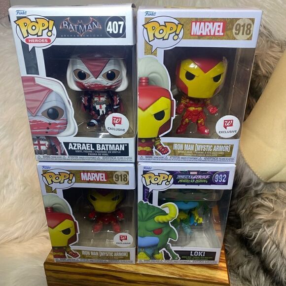 marvel funko pop lot ( #407, #918, #992, #918) Marvel Batman - Picture 1 of 2